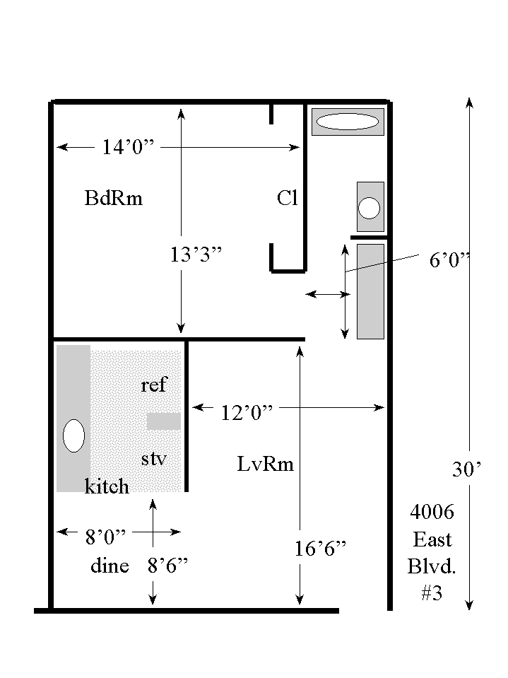 4006 East Blvd., #3, Floor Plan