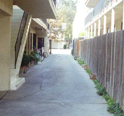 View looking toward the street.